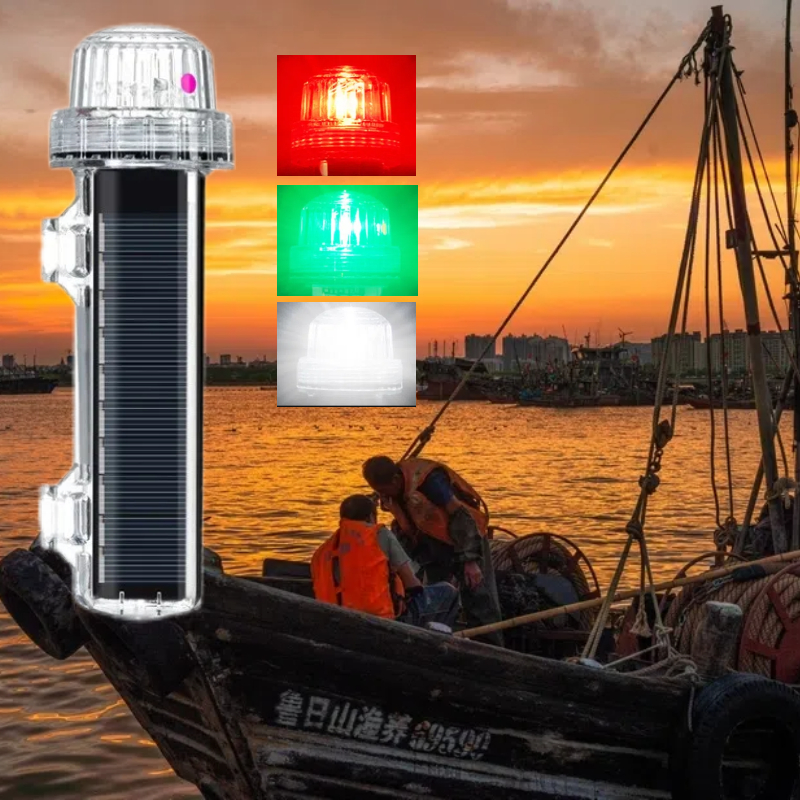 Fishing Boat Oar - [No flash] Solar boat signal light,