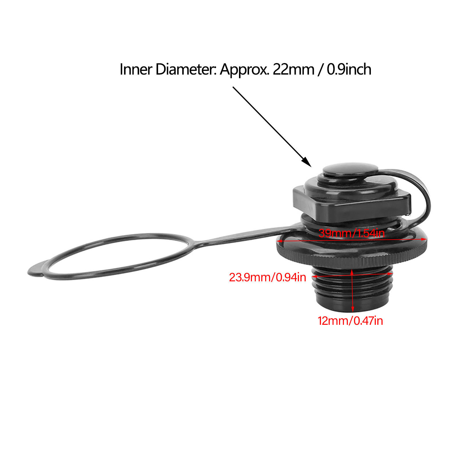 23.9mm Black Plastic Inflatabl - Fishing Boat Trailer บทวิจารณ์และราคา