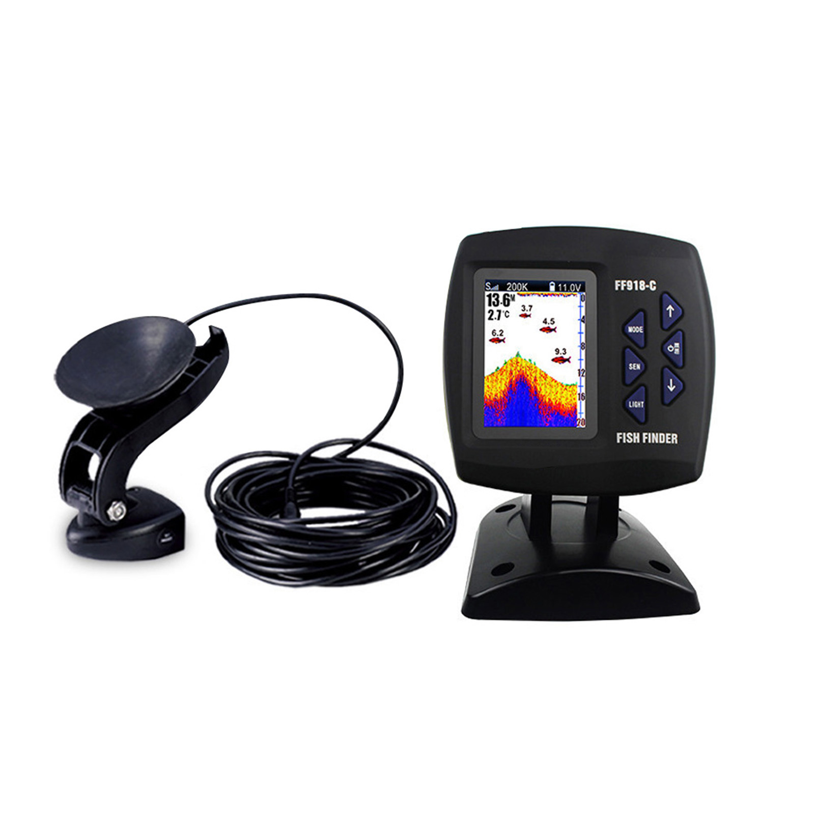 Color Screen Wired Fish Finder - Fishing Boat Depth Finder บทวิจารณ์และราคา