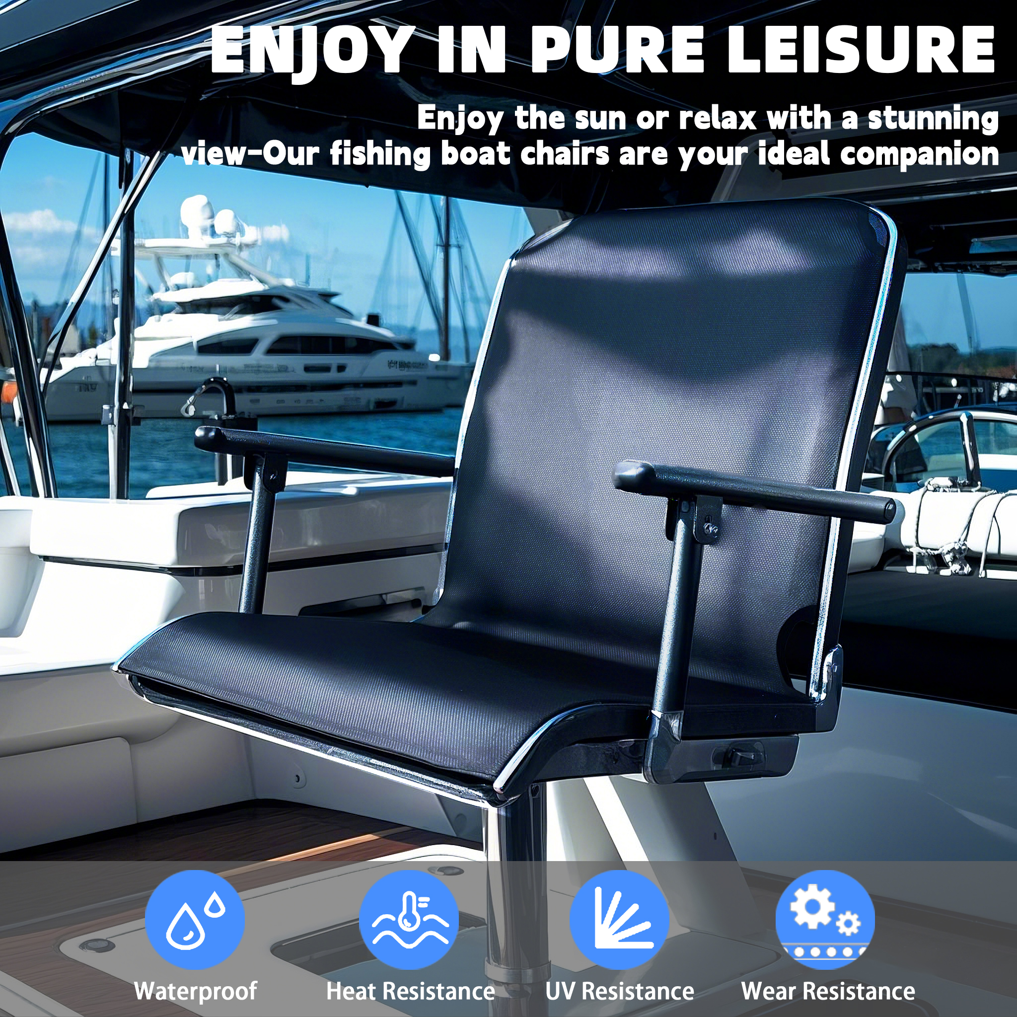 Marine Boat Seat Black and Lig - Fishing Boat Seat บทวิจารณ์และราคา