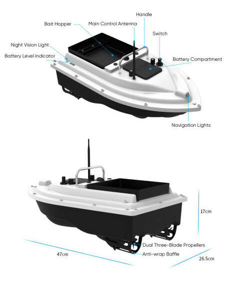 New 12V High Speed Carp Fishin - Fishing Boat Gps บทวิจารณ์และราคา
