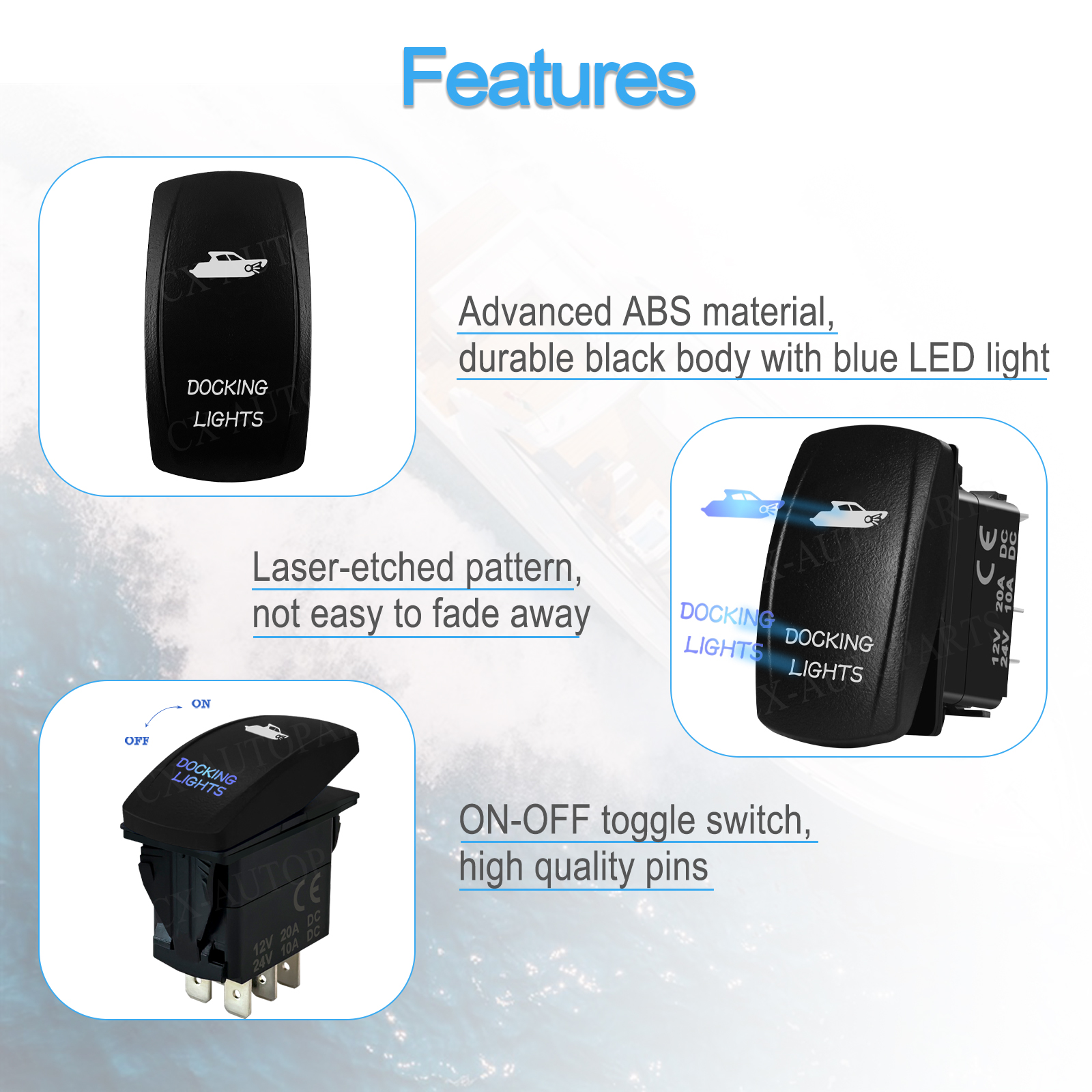 Marine Grade IP66 Rocker Switc - Fishing Boat Anchor บทวิจารณ์และราคา