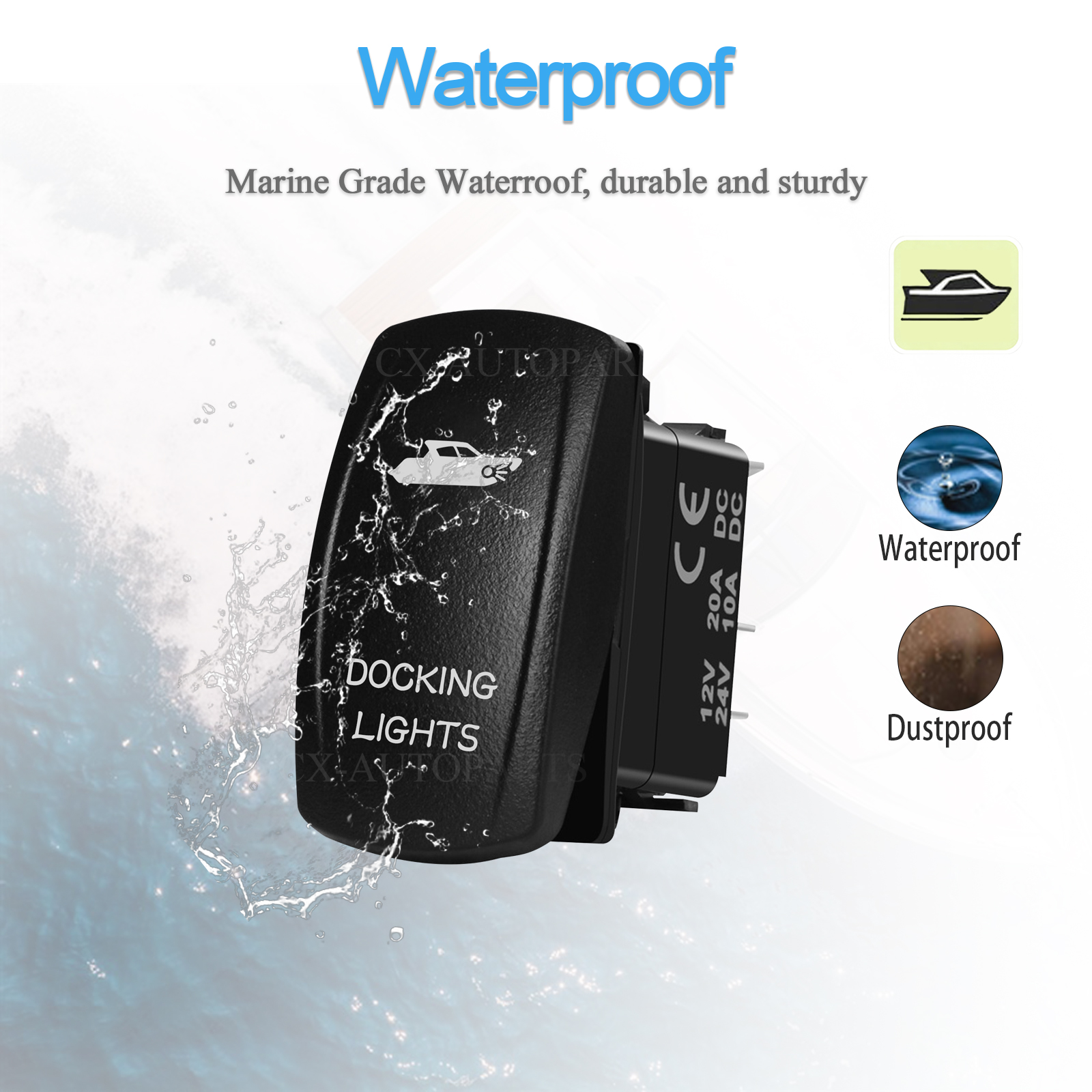 Marine Grade IP66 Rocker Switc - Fishing Boat Anchor บทวิจารณ์และราคา