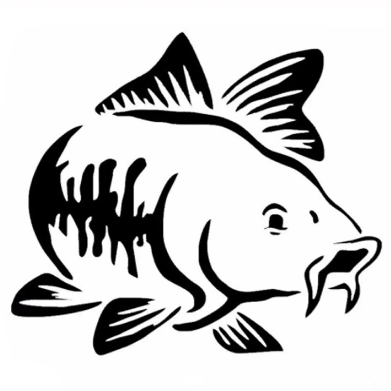 Car Sticker Cartoon Carp Fishi - Fishing Boat Oar บทวิจารณ์และราคา