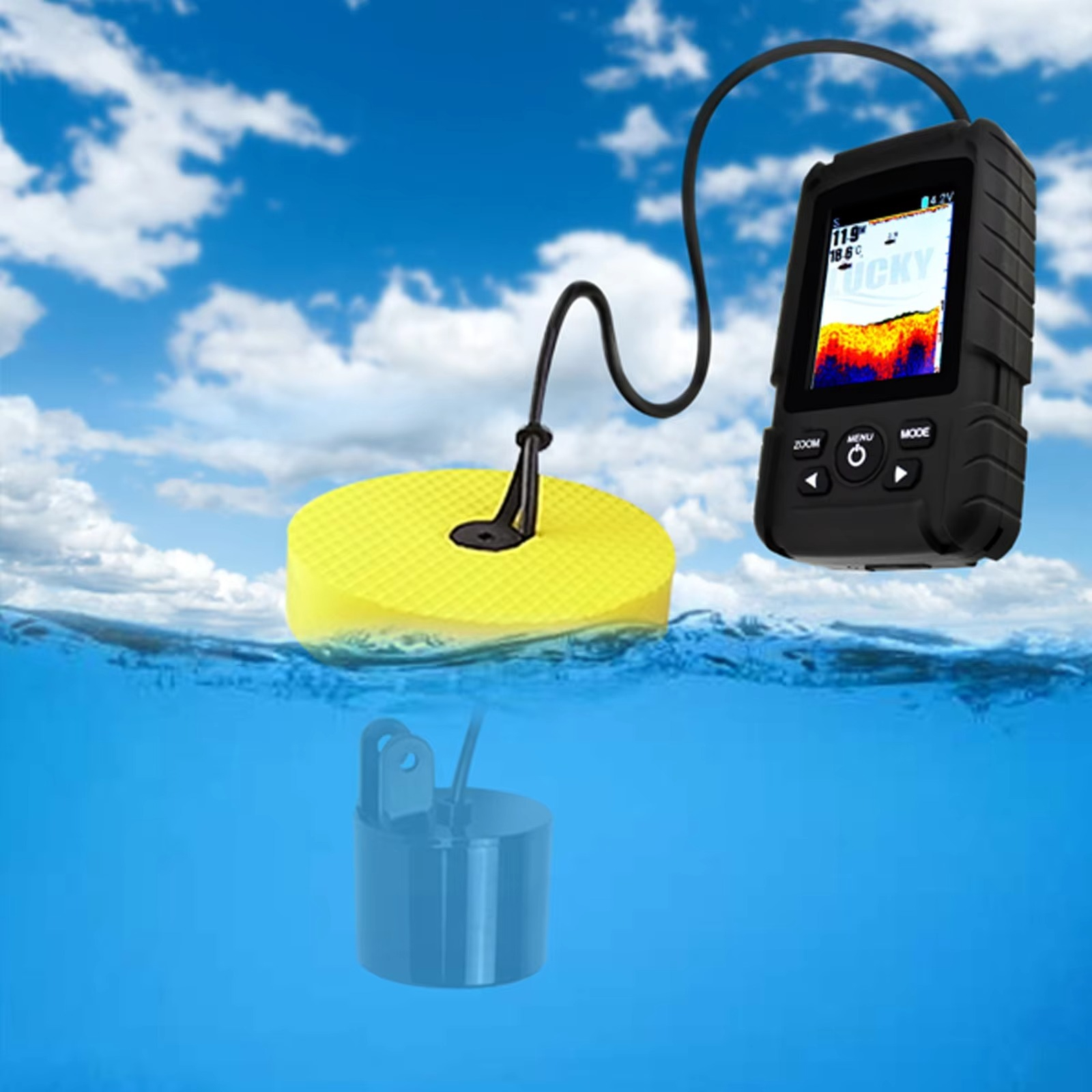 2-in-1 Wireless & Wired Fish F - Fishing Boat Depth Finder บทวิจารณ์และราคา