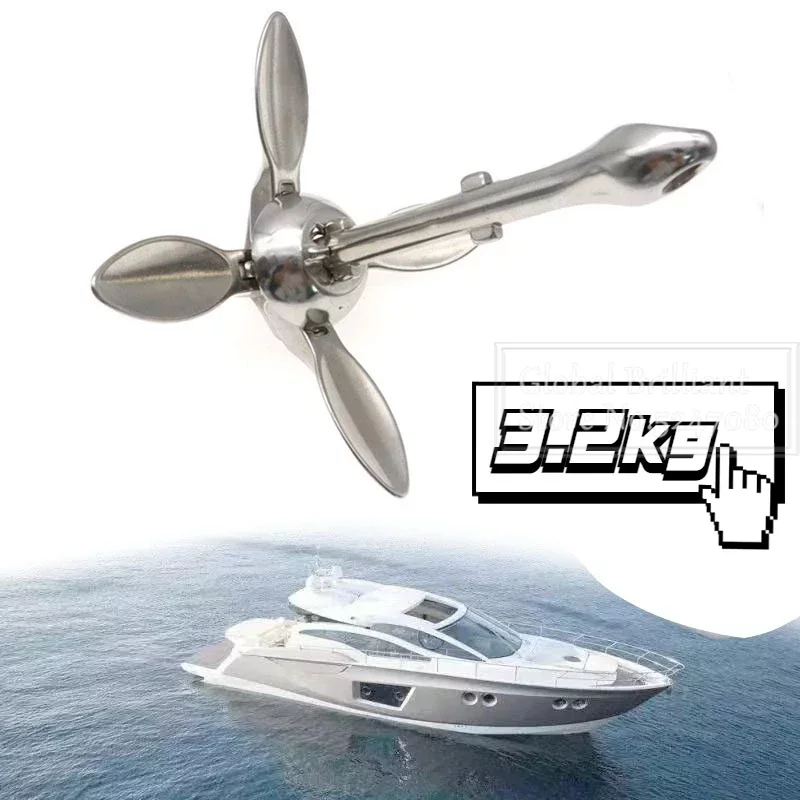 3.2KG/4KG Boat Stainless Steel - Fishing Boat Anchor บทวิจารณ์และราคา
