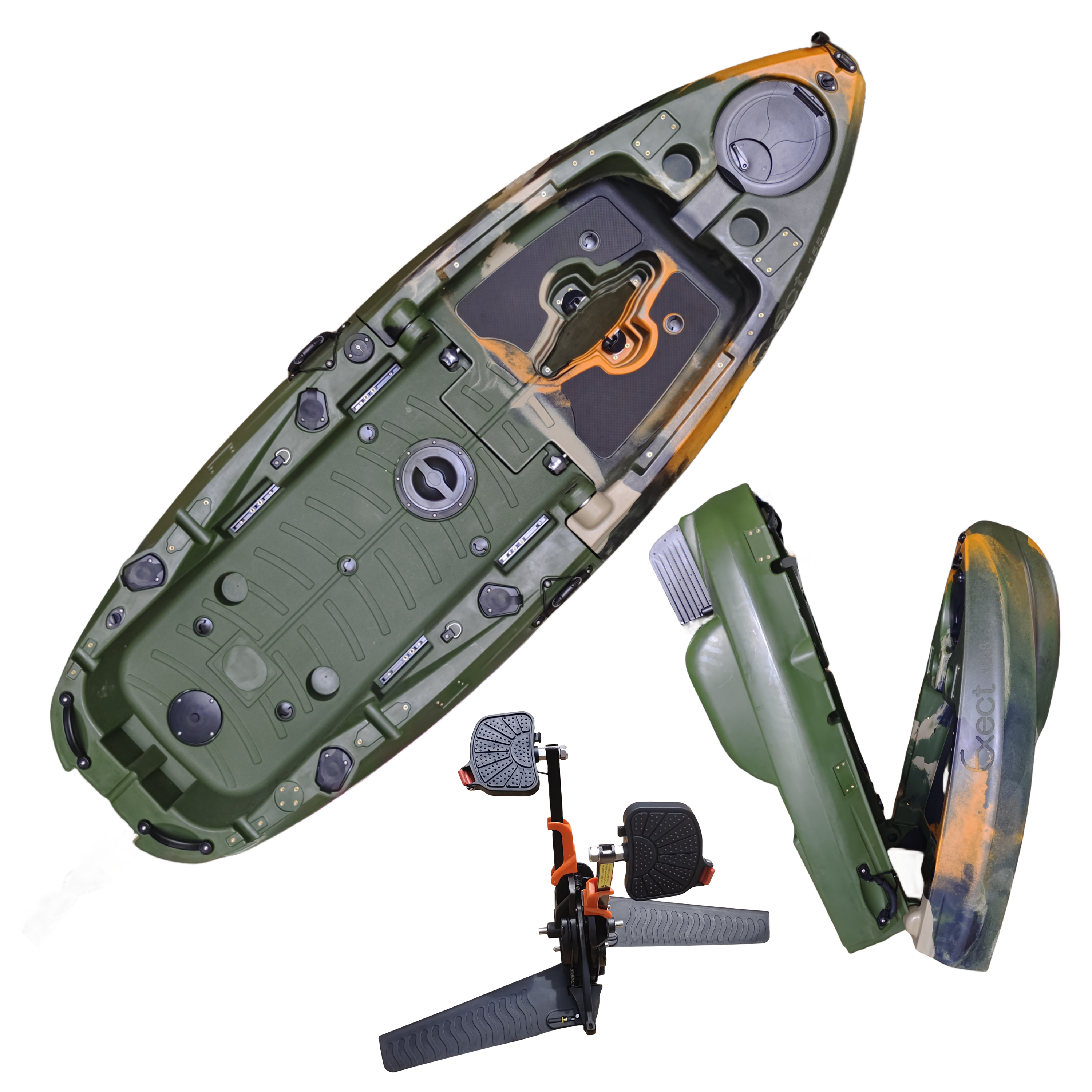 Plastic Kayak Pedal Kayak Fish - Fishing Boat Seat บทวิจารณ์และราคา