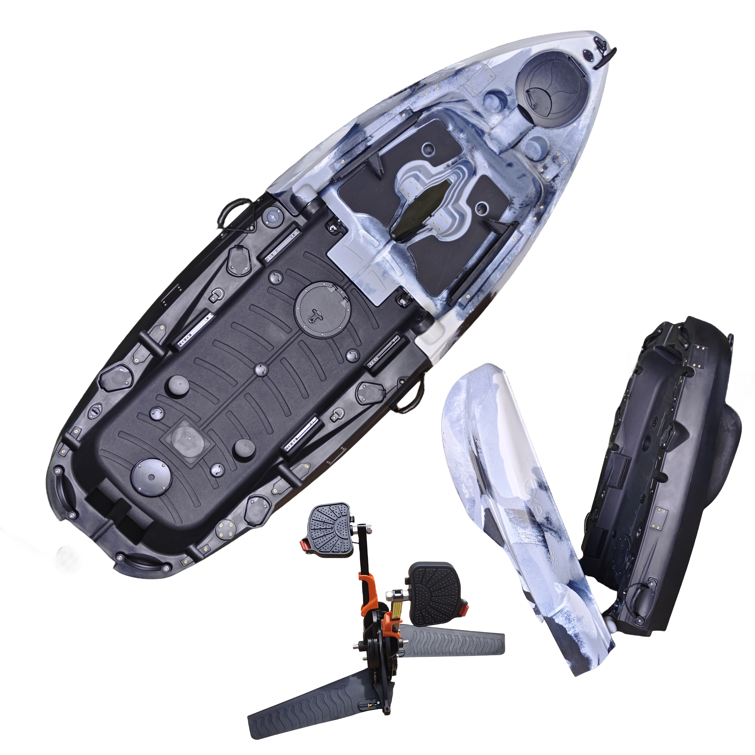 Plastic Kayak Pedal Kayak Fish - Fishing Boat Seat บทวิจารณ์และราคา