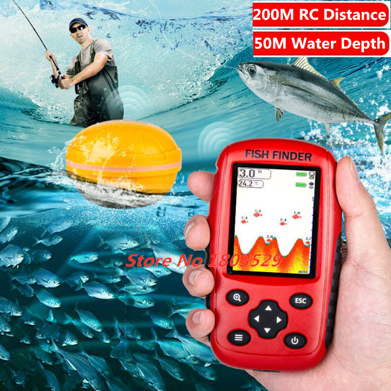 Update 200M Portable Sonar Fis - Fishing Boat Depth Finder บทวิจารณ์และราคา
