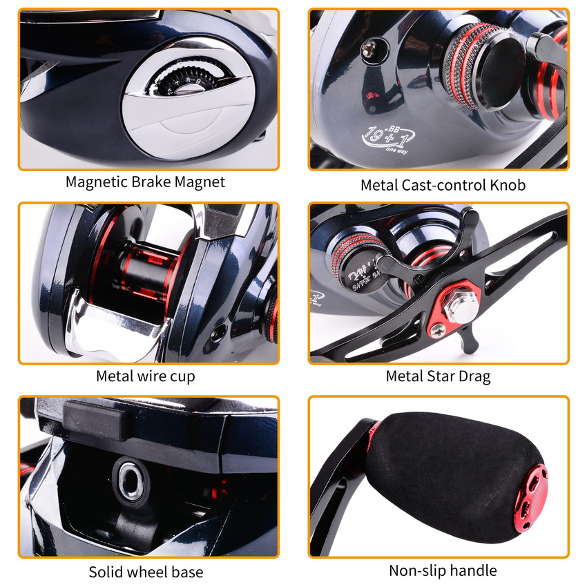 8.0:1 19+1BB Fishing Reel Left - Fishing Boat Steering Wheel บทวิจารณ์และราคา