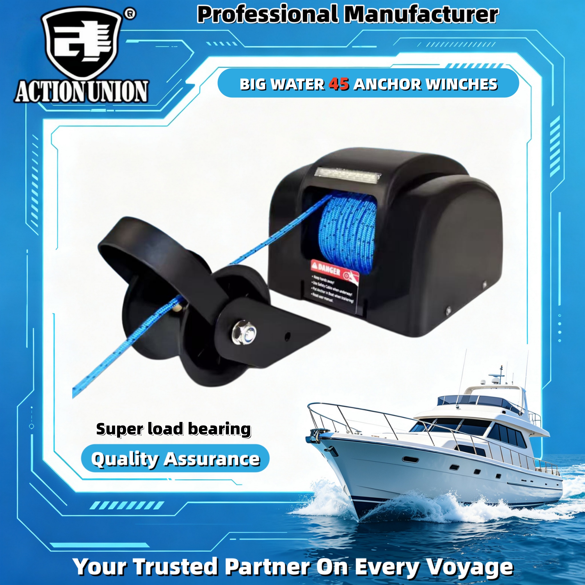 Electric anchor winch 12V, sui - Fishing Boat Steering Wheel บทวิจารณ์และราคา