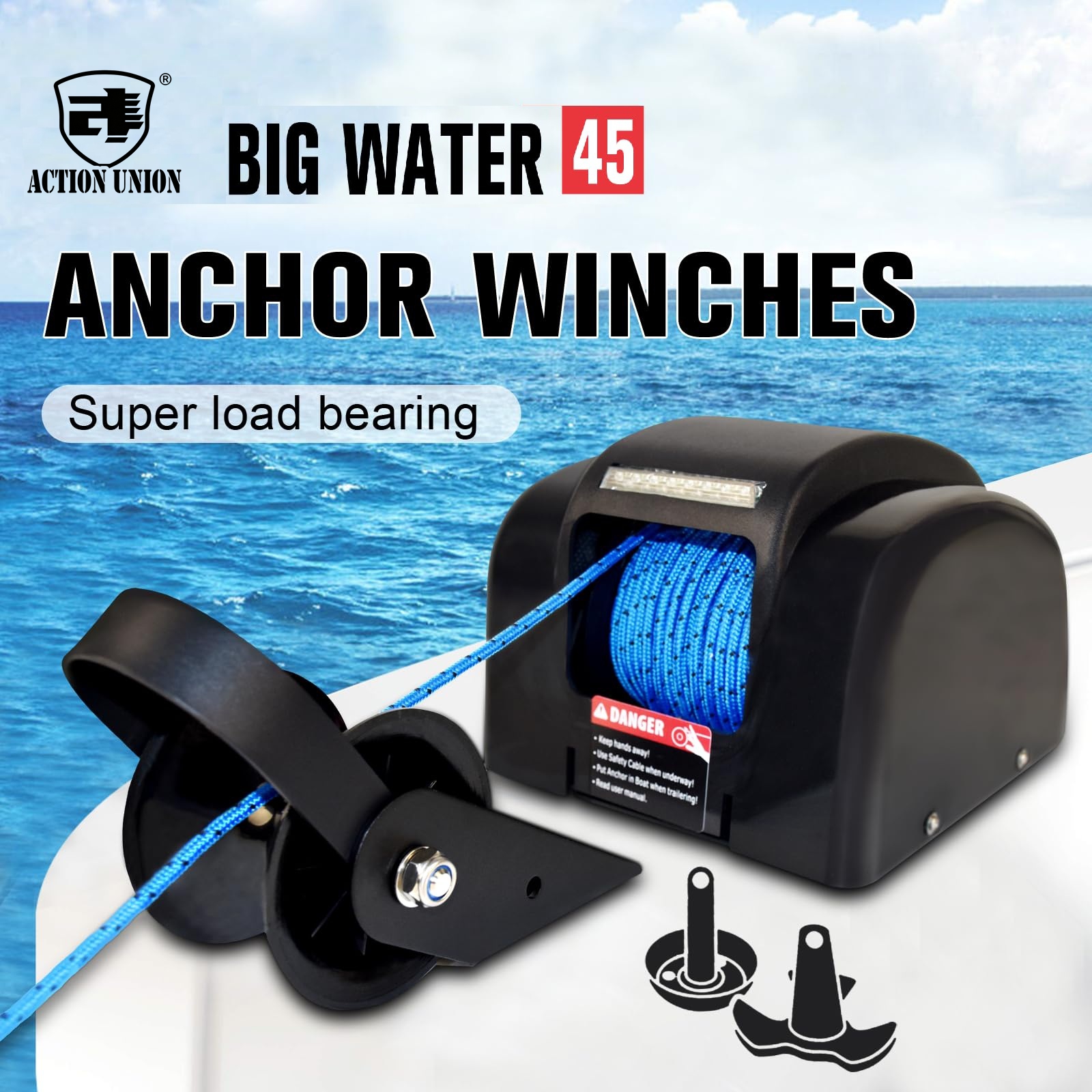 Electric anchor winch 12V, sui - Fishing Boat Steering Wheel บทวิจารณ์และราคา
