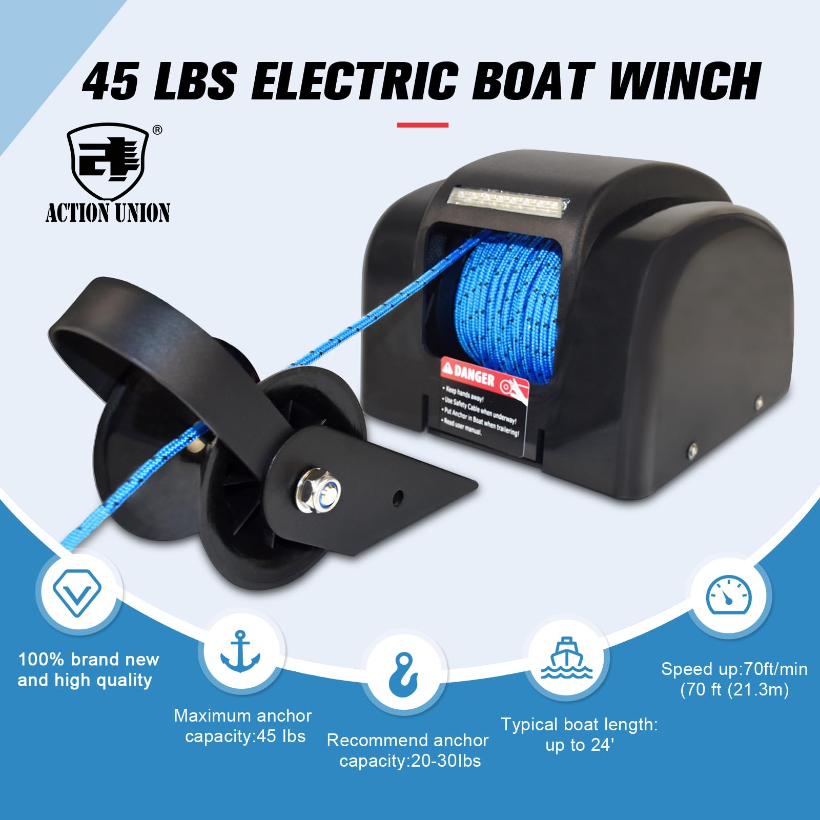 Electric anchor winch 12V, sui - Fishing Boat Steering Wheel บทวิจารณ์และราคา
