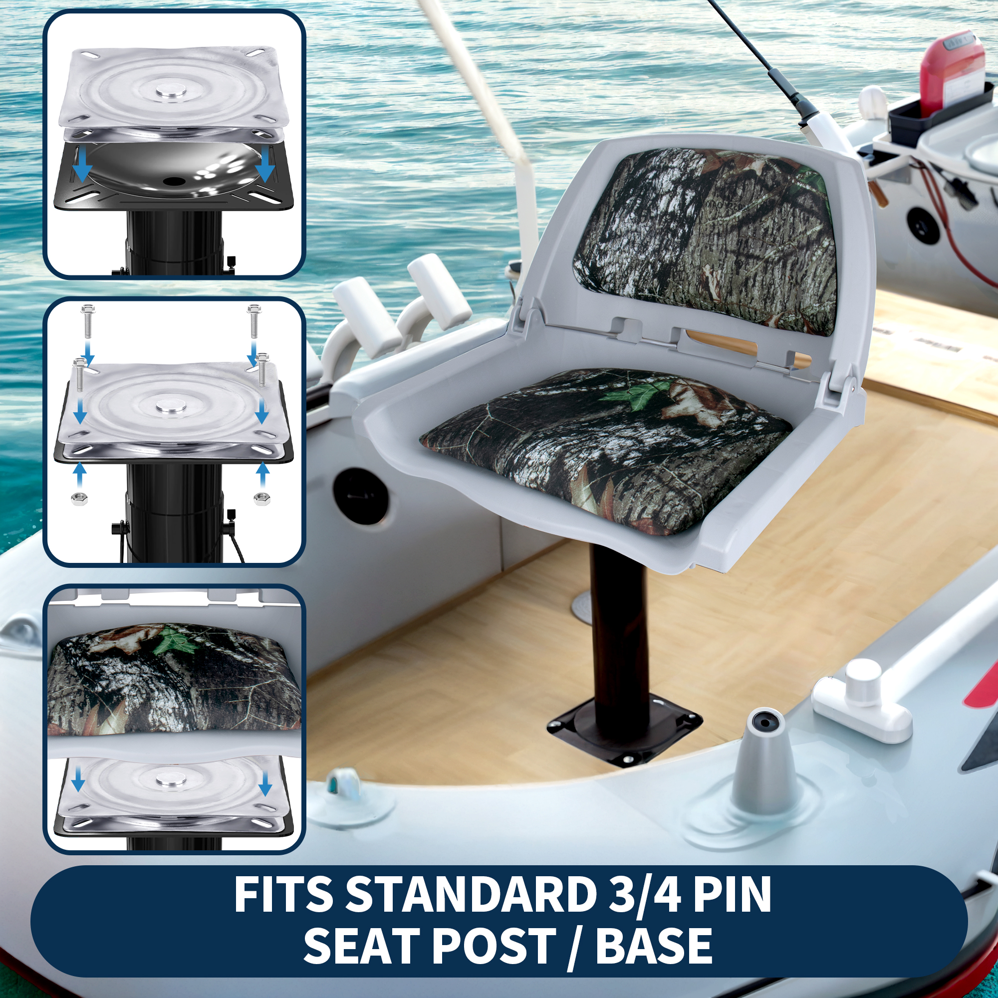 Boat Seat Swivel, 316 Stainles - Fishing Boat Seat บทวิจารณ์และราคา