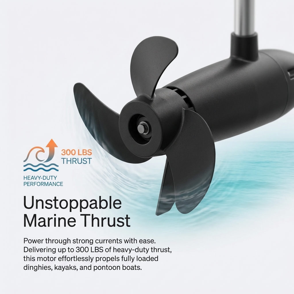 240LBS 300LBS High Thrust Brus - Fishing Boat Trolling Motor บทวิจารณ์และราคา