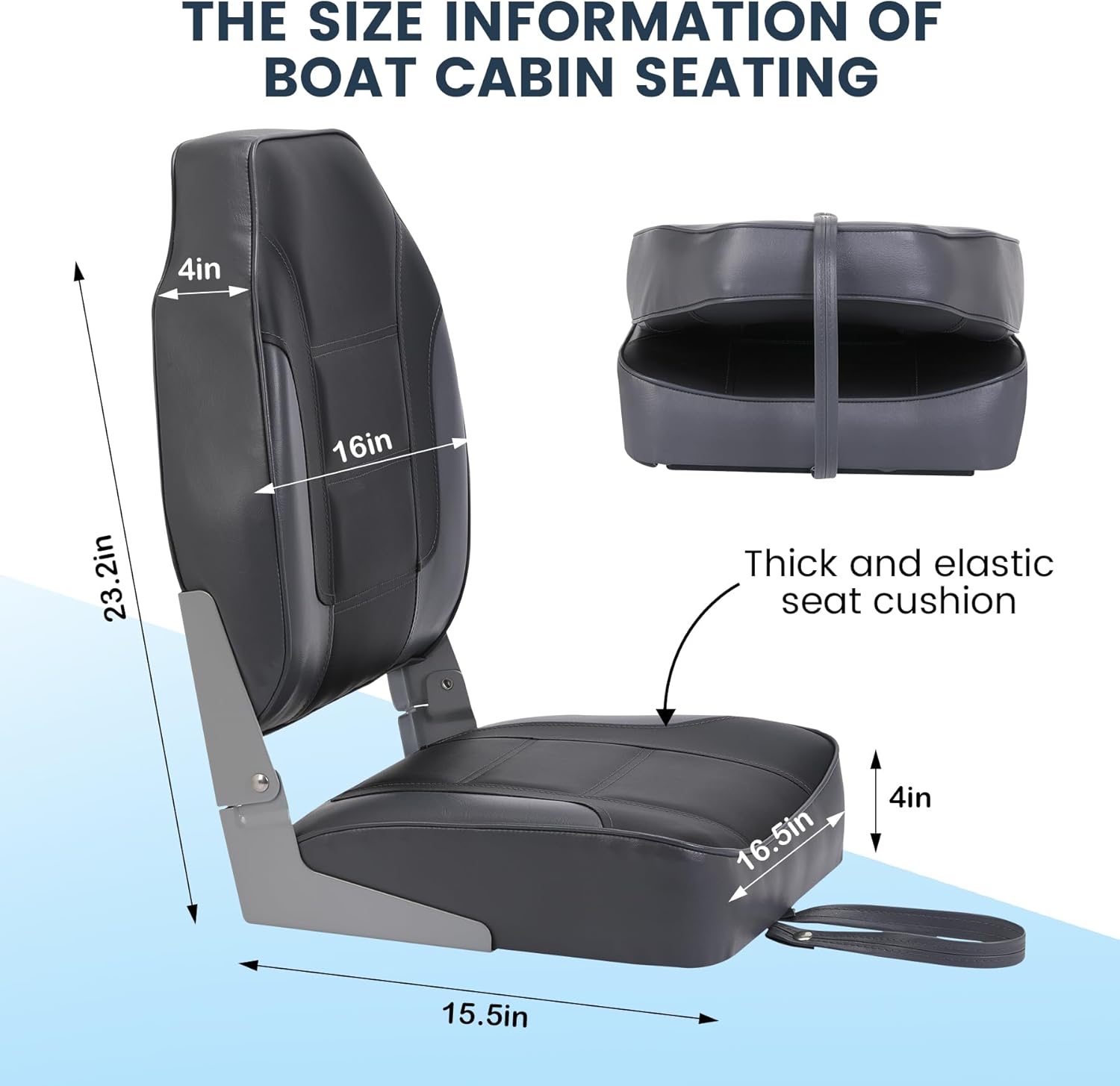 2 Pack Folding Boat Seats, Hig - Fishing Boat Seat บทวิจารณ์และราคา