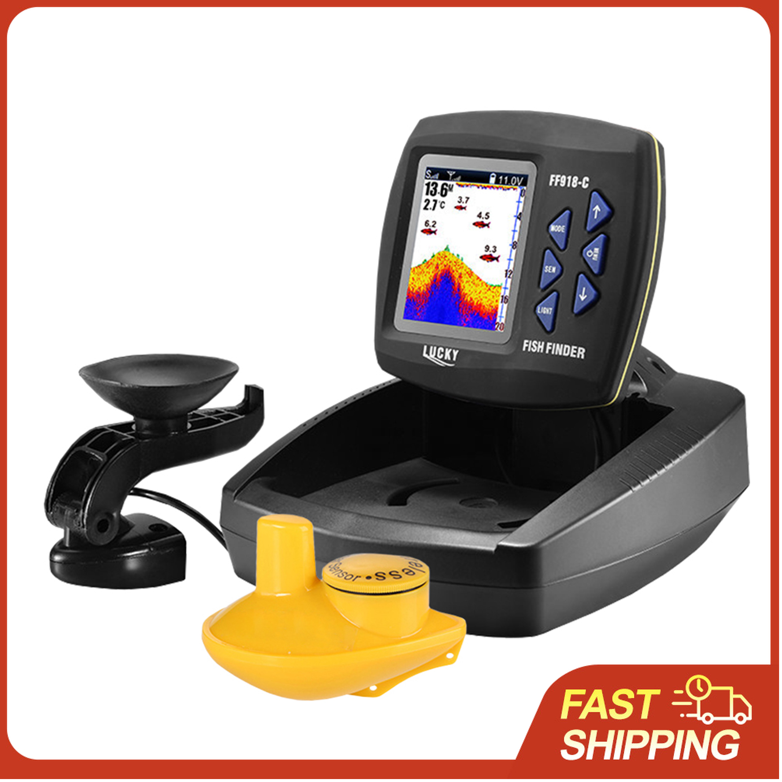 Portable Fish Finder Wireless  - Fishing Boat Depth Finder บทวิจารณ์และราคา