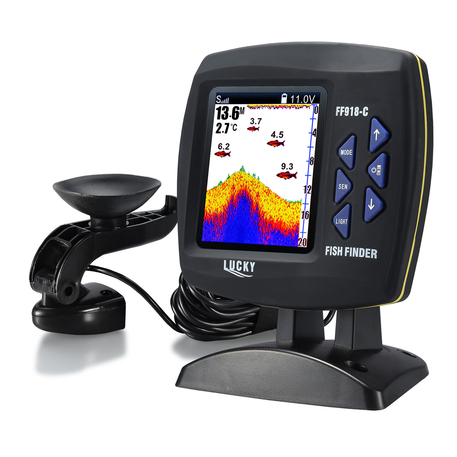 Portable Fish Finder Wireless  - Fishing Boat Depth Finder บทวิจารณ์และราคา