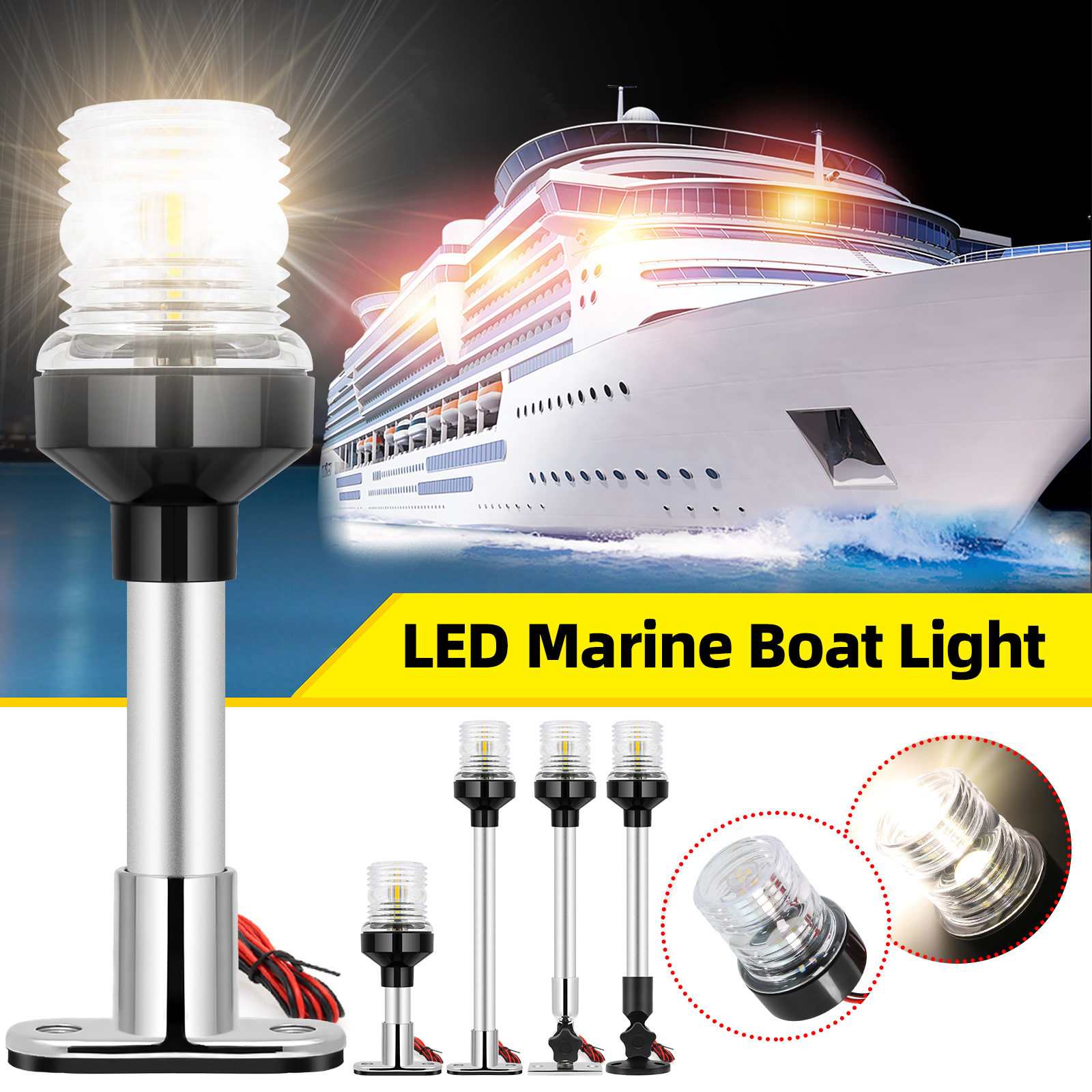 6/12inch LED Fold Yacht Naviga - Fishing Boat Paddle บทวิจารณ์และราคา