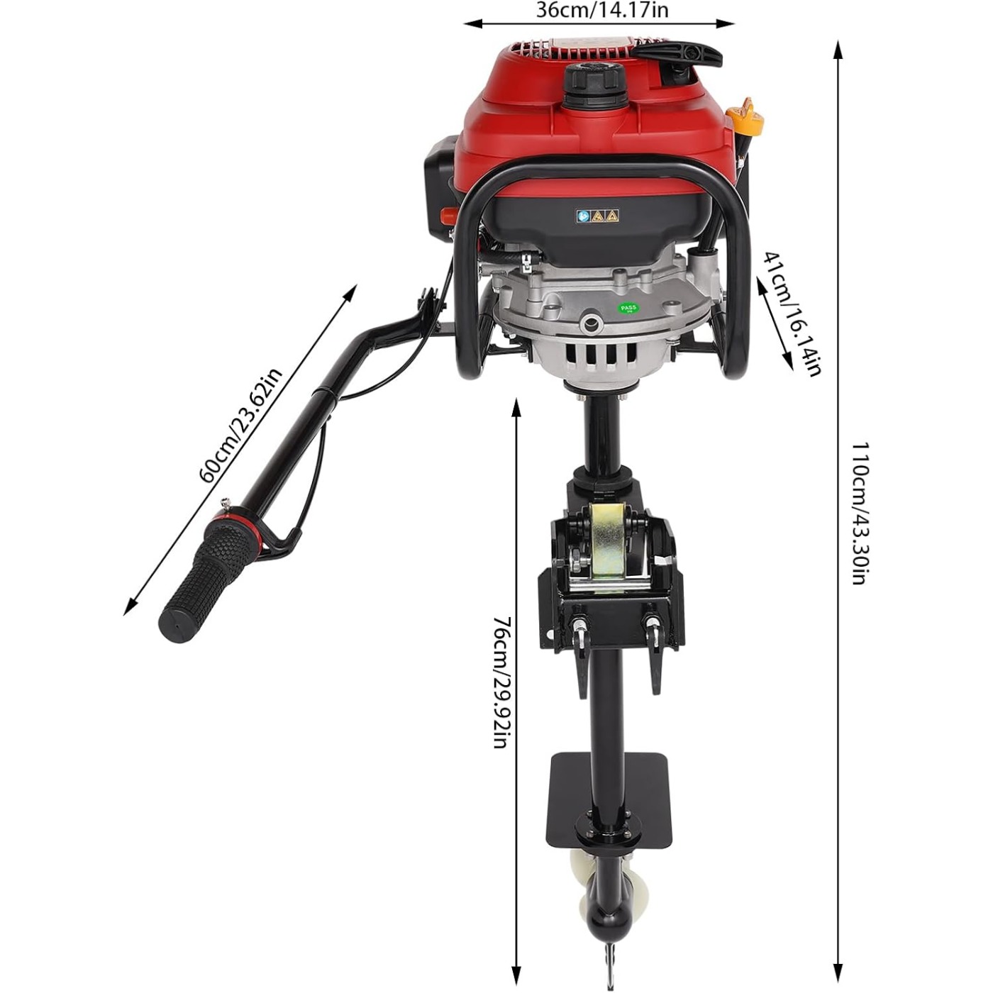 4-Stroke 6HP/7.5HP Gas Powered - Fishing Boat Outboard Motor บทวิจารณ์และราคา