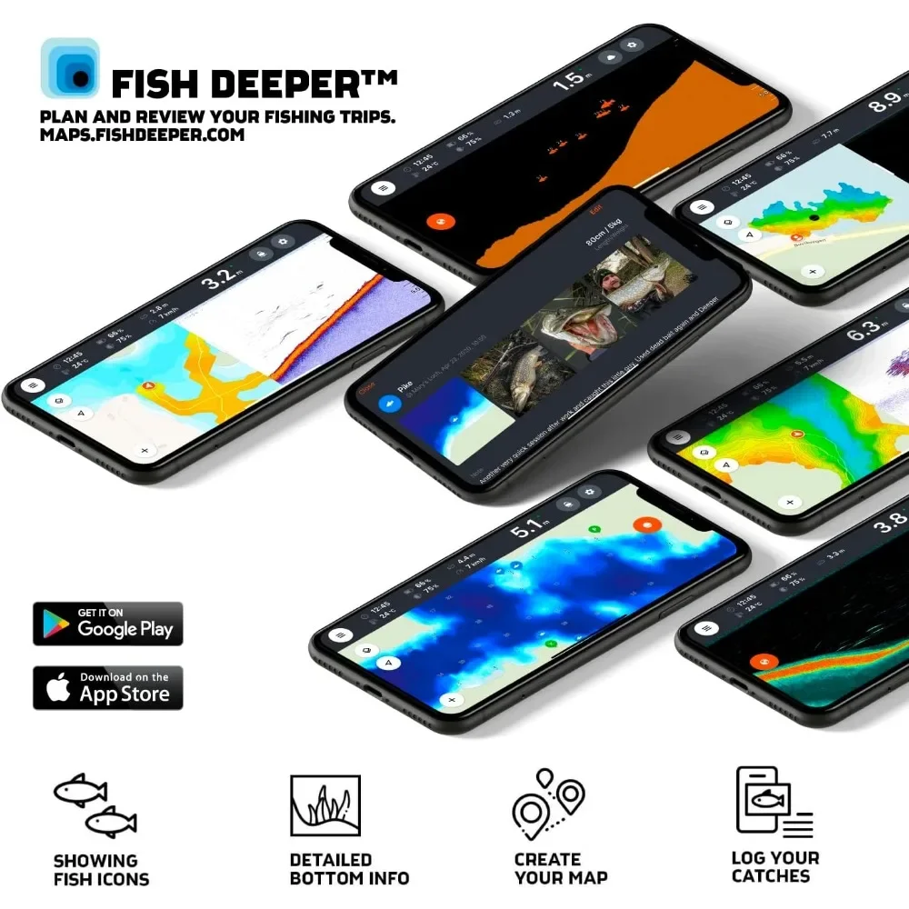 A  Chirp 2 Sonar Fish Finder - - Fishing Boat Depth Finder บทวิจารณ์และราคา