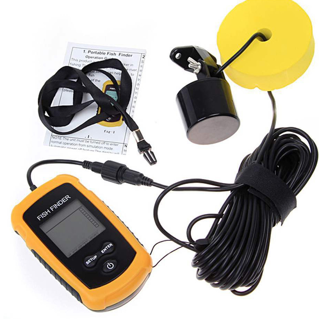 Alarm 100M Portable Sonar Fish - Fishing Boat Depth Finder บทวิจารณ์และราคา