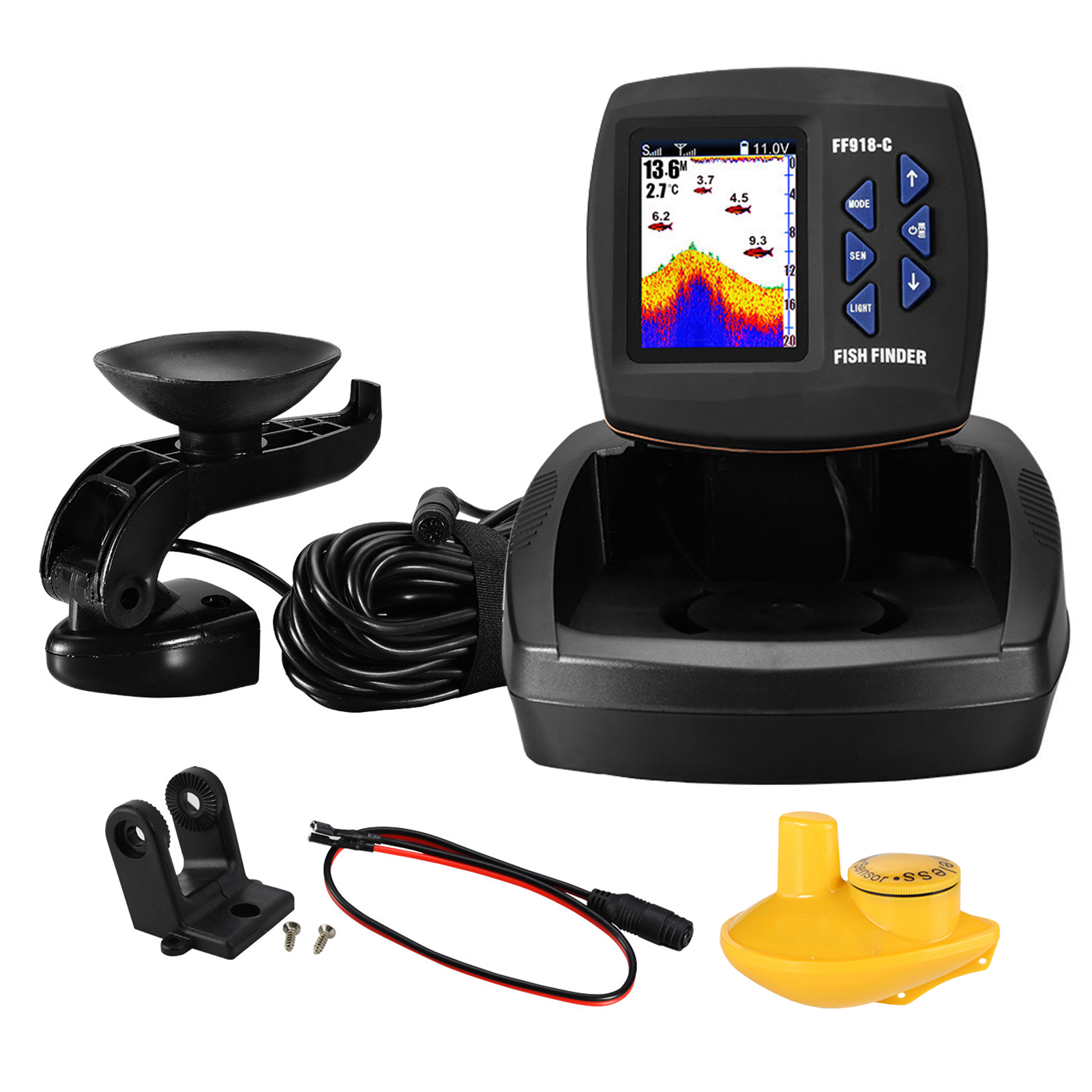 Fish Finder Wireless Sonar Sen - Fishing Boat Depth Finder บทวิจารณ์และราคา