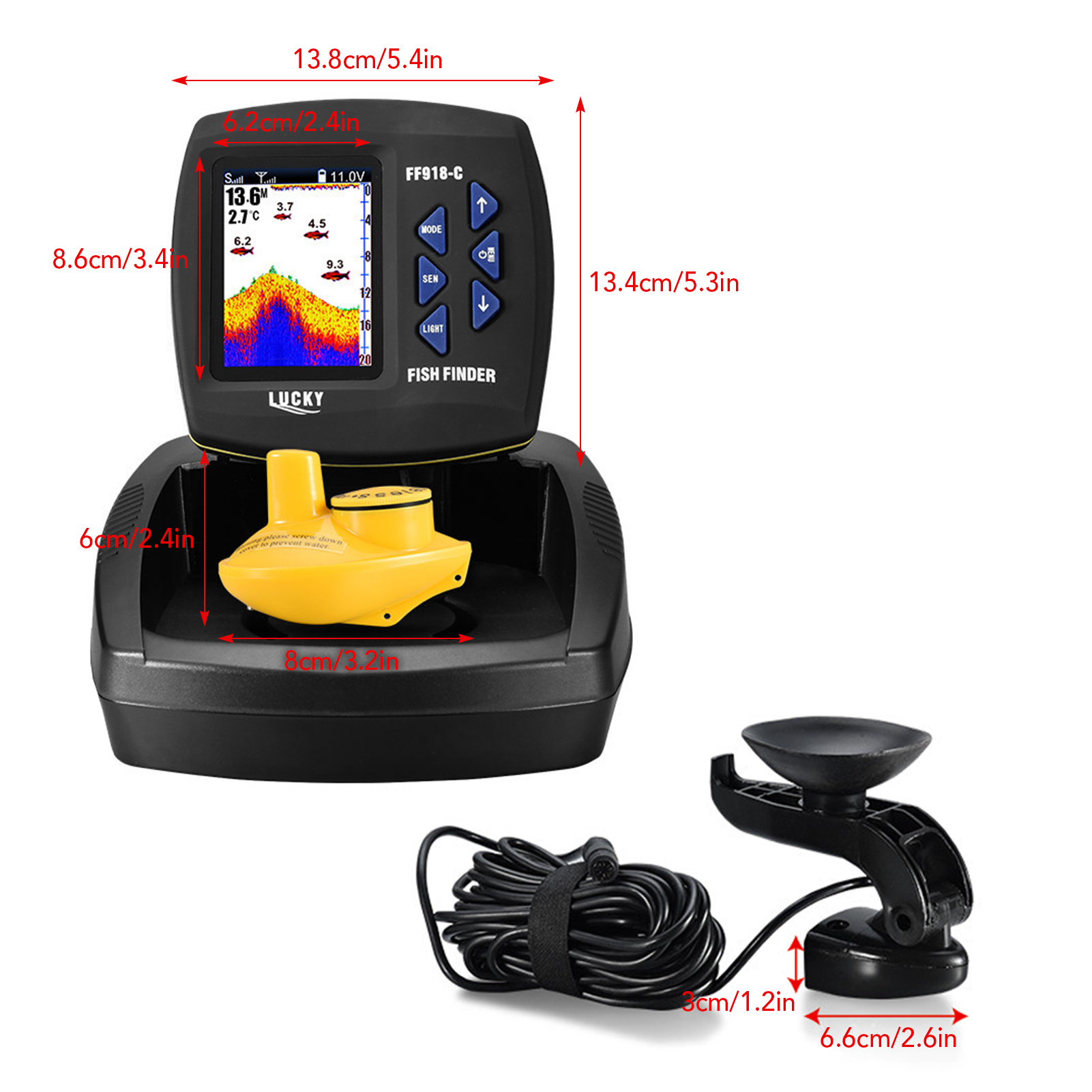 Fish Finder Wireless Sonar Sen - Fishing Boat Depth Finder บทวิจารณ์และราคา