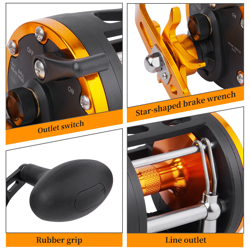 BILLINGS Trolling Drum Reel 33 - Fishing Boat Steering Wheel บทวิจารณ์และราคา