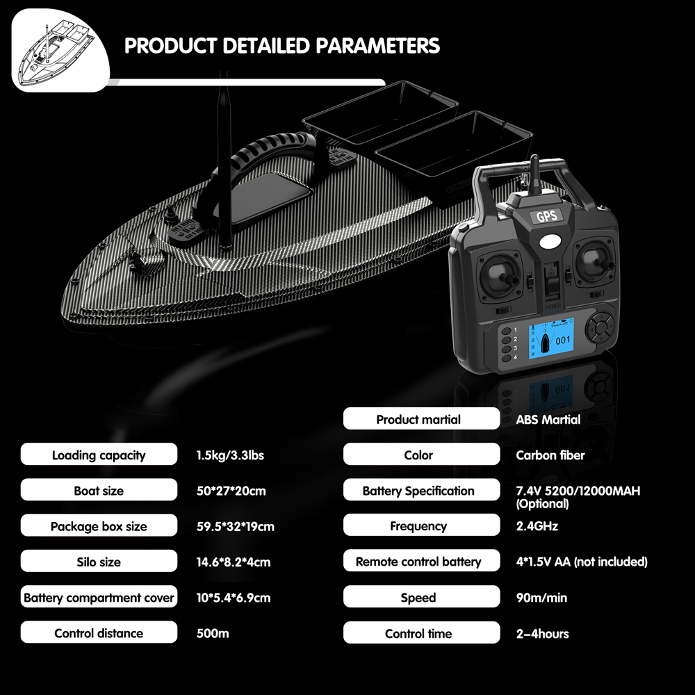 V070 12000mAh/5200mAh RC Bait  - Fishing Boat Gps บทวิจารณ์และราคา