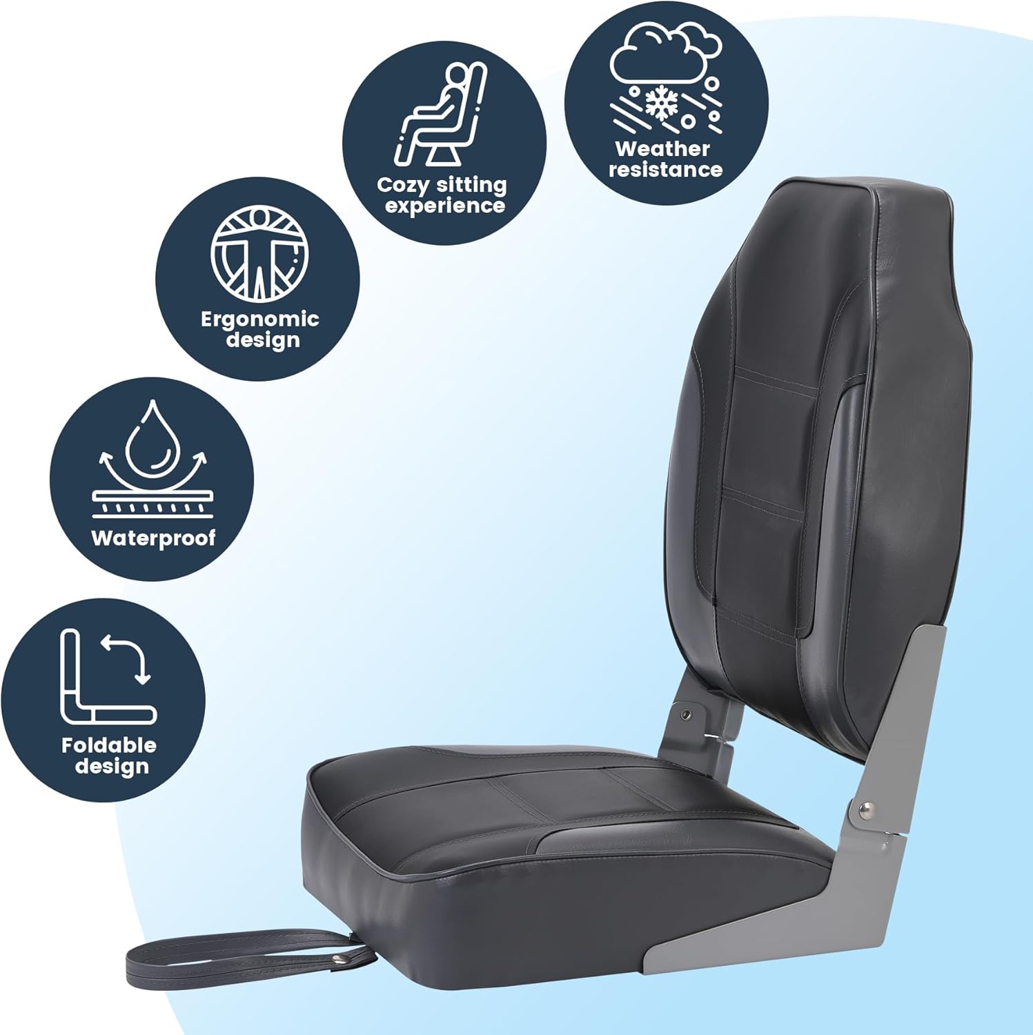 2 Pack Folding Boat Seats, Hig - Fishing Boat Seat บทวิจารณ์และราคา