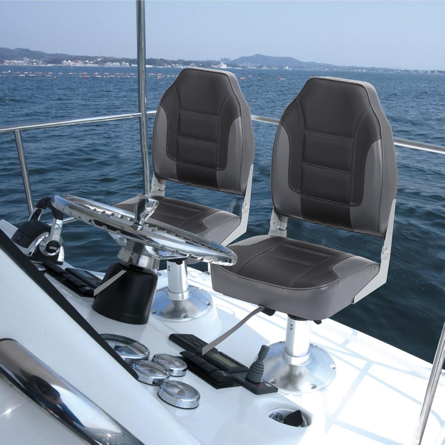 2 Pack Folding Boat Seats, Hig - Fishing Boat Seat บทวิจารณ์และราคา