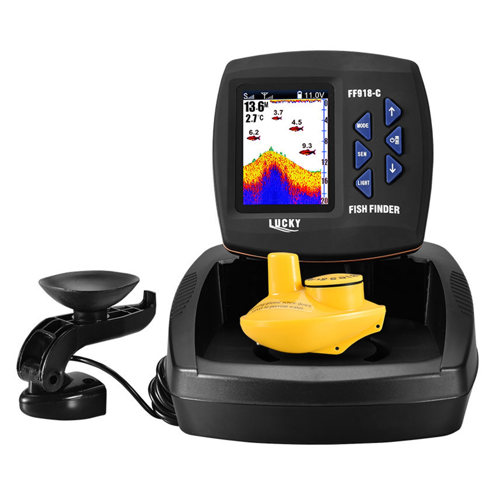 Portable Fish Finder Wireless  - Fishing Boat Depth Finder บทวิจารณ์และราคา