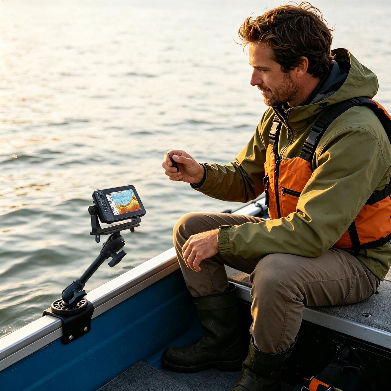 Fish Finder Transducer Mount 3 - Fishing Boat Depth Finder บทวิจารณ์และราคา