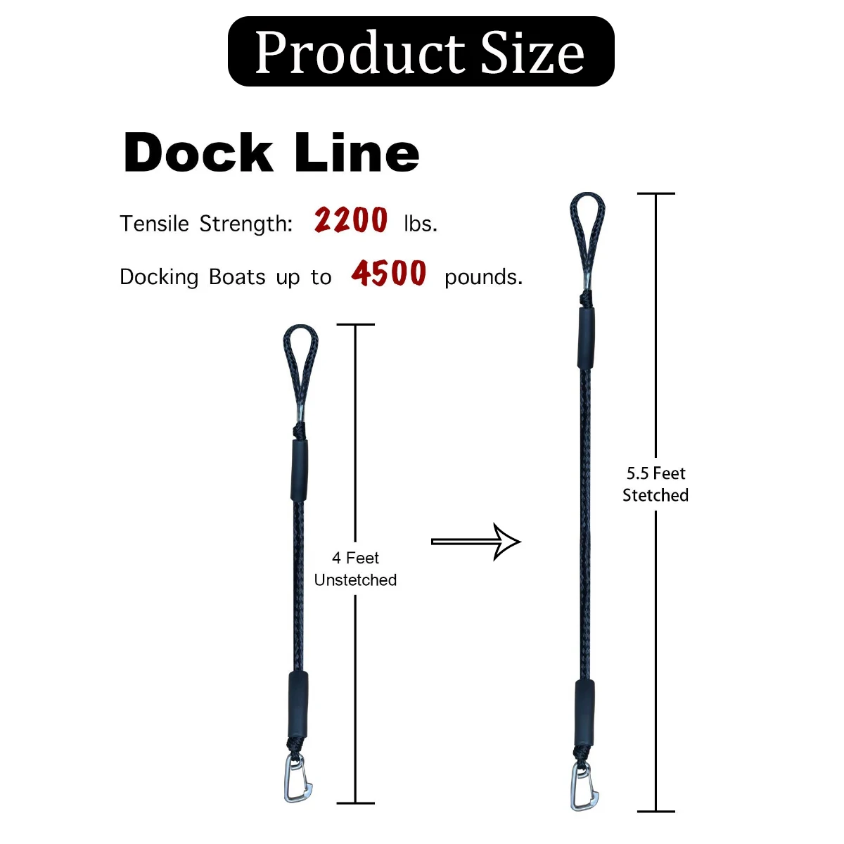 2/1PCS Elastic Bungee Mooring  - Fishing Boat Anchor บทวิจารณ์และราคา