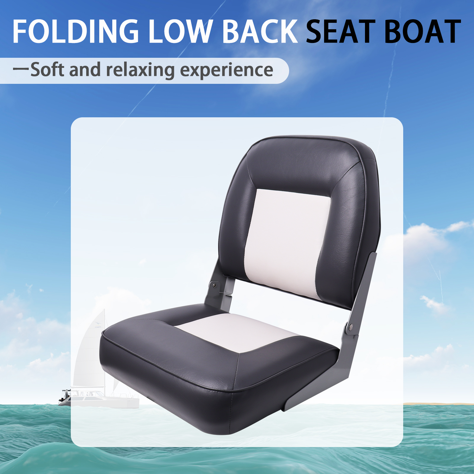 2 pcs Folding Boat Seat White  - Fishing Boat Seat บทวิจารณ์และราคา