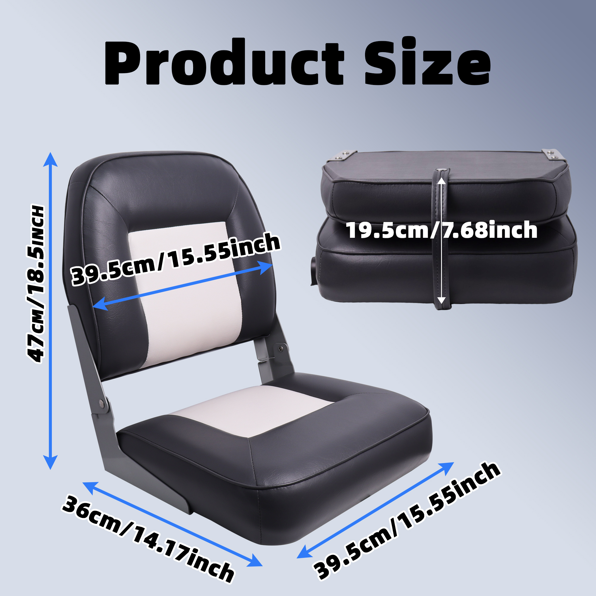 2 pcs Folding Boat Seat White  - Fishing Boat Seat บทวิจารณ์และราคา