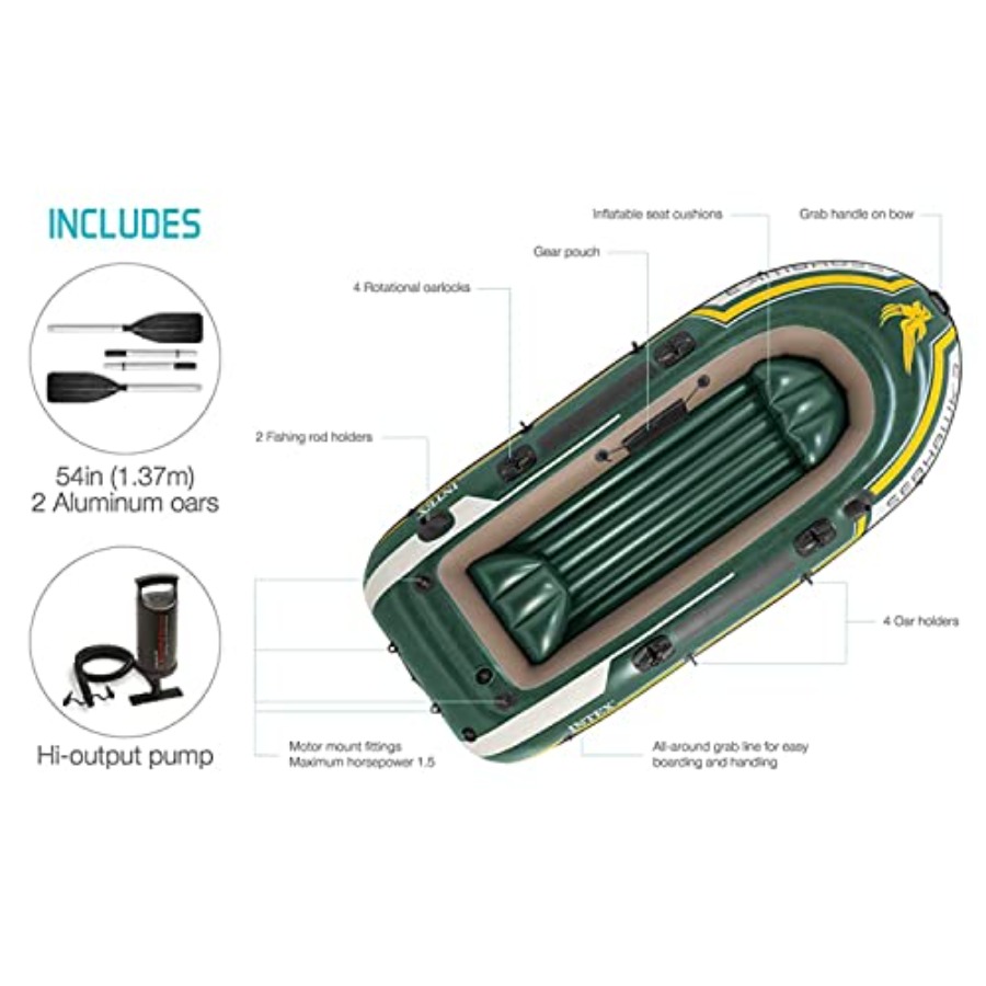 Inflatable Fishing Boat with O - Fishing Boat Oar บทวิจารณ์และราคา