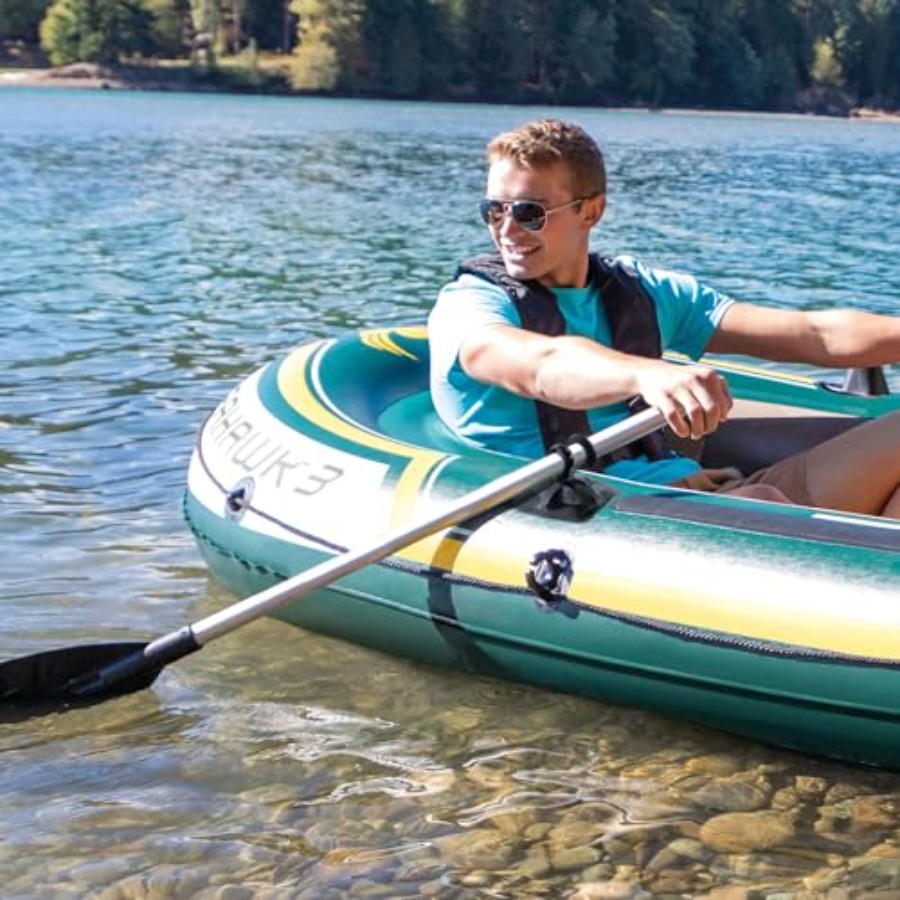 Inflatable Fishing Boat with O - Fishing Boat Oar บทวิจารณ์และราคา